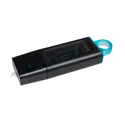 MEMORIA USB, KINGSTON, EXODIA, 64GB, USB 3.2, COLOR NEGRO