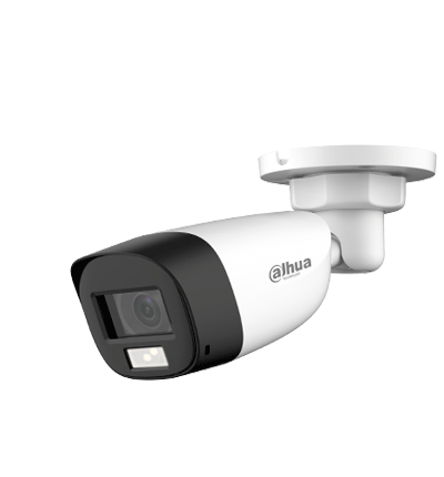 DAHUA HAC-HFW1200CLN-IL-A - Camara Bullet de 2 Megapixeles/Iluminación Dual Inteligente+FullColor/ Lente de 2.8mm/102 Grados de Apertura/ 20 Metros de IR y Luz Visible/ Micrófono Integrado/IP67/Soporta:CVI/CVBS/AHD/TVI/