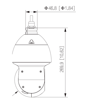 DAHUA DH-SD49225DB-HC - Cámara HDCVI PTZ de 2 Megapíxeles/ 25x de Zoom Óptico/ Starlight/ WDR Real de 120 dB/ IR de 100 Mts/ IP66/ E de Alarma/ 1 Canal de Audio/
