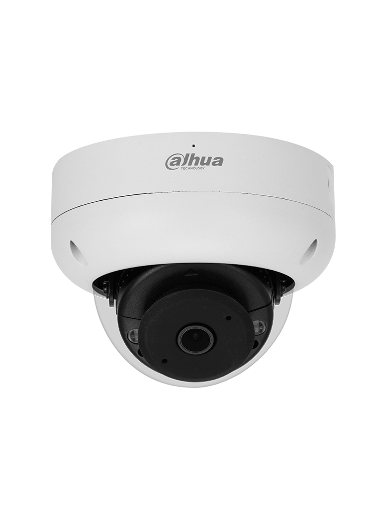 DAHUA IPC-HDBW3441R-AS-P Cámara IP domo antivandálica de 4 MP con lente de 2.1 mm, visión nocturna de 15 m, IA WizSense, y protección perimetral. Incluye PoE, WDR, H.265+, IP67, IK10, micrófono y entradas/salidas de alarma.