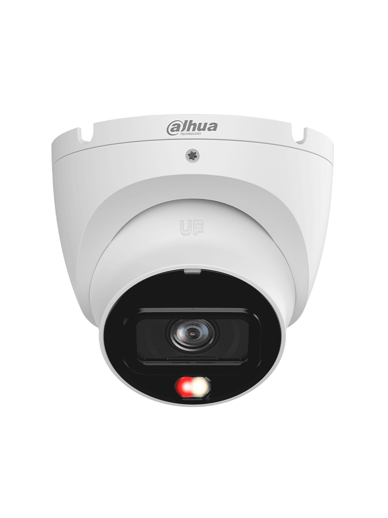 DAHUA DH-IPC-HDW1839TP-A-IL-0280B-S6 - Cámara IP Domo de 8MP con resolución 4K, lente de 2.8 mm y ángulo de visión de 105°. Equipado con iluminador dual, micrófono integrado, IR de 30m, DWDR, H.265, PoE. protección IP67.