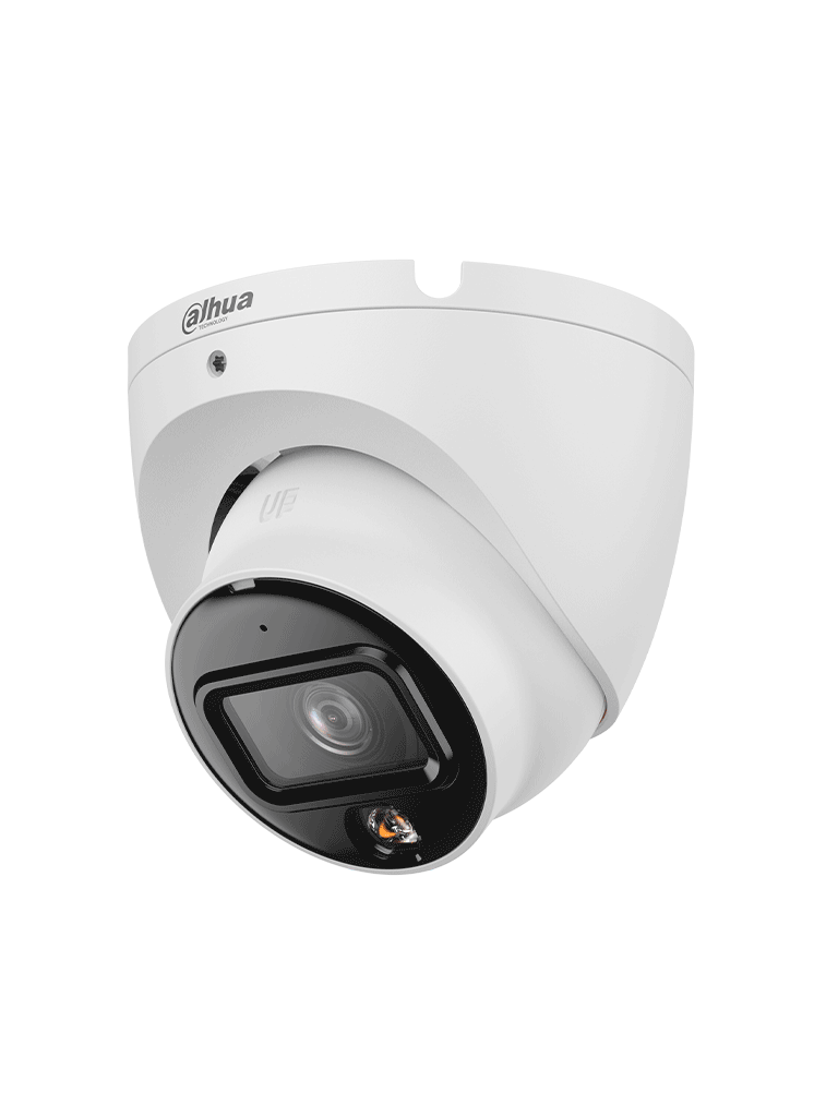DAHUA DH-IPC-HDW1839TP-A-IL-0280B-S6 - Cámara IP Domo de 8MP con resolución 4K, lente de 2.8 mm y ángulo de visión de 105°. Equipado con iluminador dual, micrófono integrado, IR de 30m, DWDR, H.265, PoE. protección IP67.