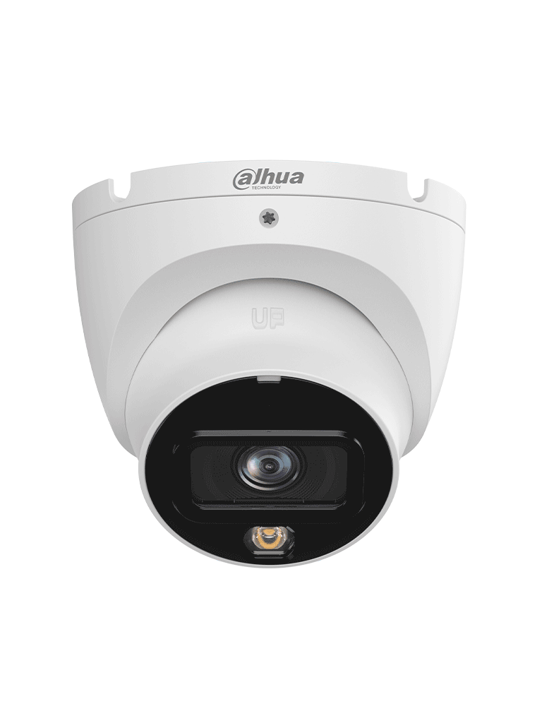 DAHUA DH-IPC-HDW1839TP-A-IL-0280B-S6 - Cámara IP Domo de 8MP con resolución 4K, lente de 2.8 mm y ángulo de visión de 105°. Equipado con iluminador dual, micrófono integrado, IR de 30m, DWDR, H.265, PoE. protección IP67.