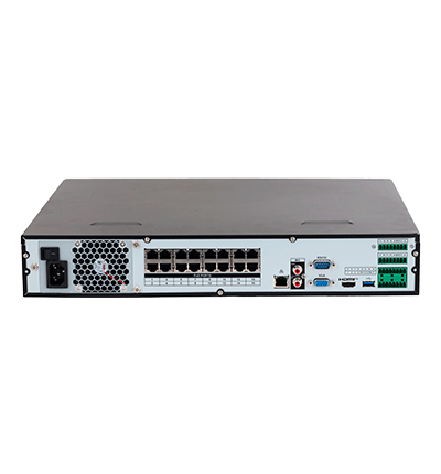 DAHUA NVR4416-16P-EI - NVR de 8 MP /16 Canales IP/ WizSense/ 4k con IA/ 16 Puertos PoE af/at/ 4 Bahias para Discos Duros/ 1 Canal de Reconocimiento Facial por NVR/ 4 Ch con SMD Plus/ Soporta Cámaras con IA/ 10 Bases de Datos de Rostros #NVF #IMD