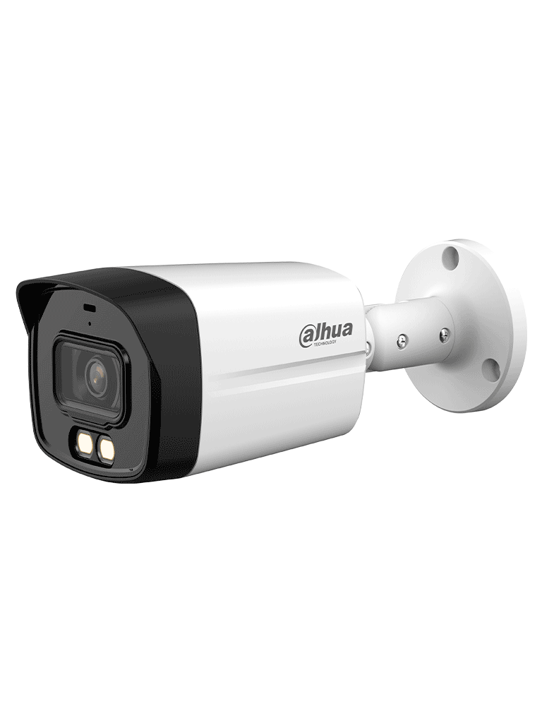 DAHUA HAC-HFW1809TLM-A-LED - Camara Bullet 4k Full Color/ 8 Megapixeles/ Lente de 2.8mm/ 106 Grados de Apertura/ Microfono Integrado/ 40 Metros de Iluminación/ Super Adapt/ WDR de 120 dB/ IP67/ Soporta: CVI/CVBS/AHD/TVI/ #FULLC