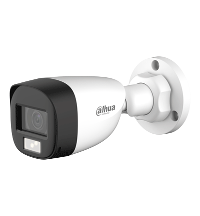 DAHUA HAC-HFW1500CL-IL-A - Camara Bullet de 5 Megapixeles/ Iluminación Dual Inteligente + FullColor/ Lente de 2.8mm/ 106 Grados de Apertura/ 20 Metros de IR y Luz Visible/ Micrófono Integrado/ IP67/ Soporta: CVI/CVBS/AHD/TVI/