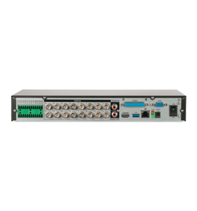 DAHUA XVR5116HE-I3 - DVR de 16 canales 5 MP Lite con WizSense y IA, compresión H.265+, soporta 16 canales y hasta 24 canales IP. Incluye 2 canales de reconocimiento facial, 16 entradas de audio, 16&3 E&S de alarma, SMD Plus y funciones IoT&POS.