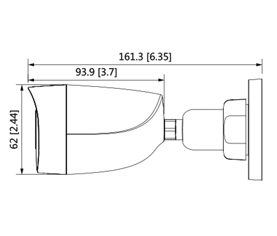 DAHUA HAC-HFW1209C-LED - Cámara Bullet Full Color 1080p/ Lente de 2.8 mm/ 106 Grados de Apertura/ Luz Blanca de 20 Mts/ DWDR/ Starlight/ IP67/ Soporta CVI/AHD y CVBS/