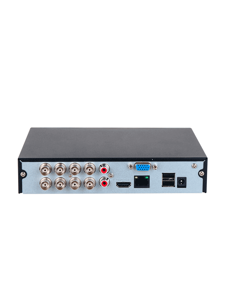 DAHUA KITXVR1B08- I+8-B1A21- Kit de 8 Canales 2 Megapixeles DVR Cooper-I WizSense Con IA H.265+ 8 Camaras B1A21 1080p 8 Canales + 2 IP o Hasta 10 Canales IP 4 Canales SMD Plus Busqueda de Humanos y Vehiculos Accesorios Incluidos/