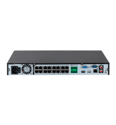 DAHUA NVR2216-16P-I2 - NVR de 8 Megapixeles /16 Canales IP/ WizSense/ 4k Con IA/ 16 Puertos PoE/ 2 Bahías de Discos Duros / 1 Ch de Reconocimiento Facial y FD/ 10 Bases de Datos de Rostros/ H.265+/ SMD Plus/ Soporta Camaras con IA/ #NVF