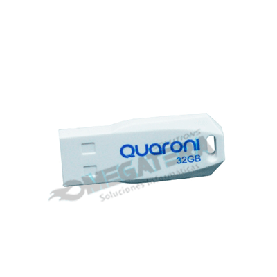 MEMORIA USB, QUARONI, 32GB, 2.0, COLOR BLANCO