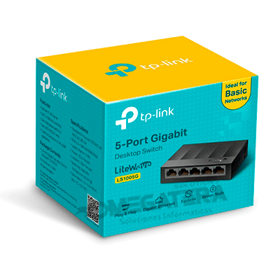 SWITCH, TP-LINK, LS1005G, 5 PUERTOS, GIGABIT ETHERNET