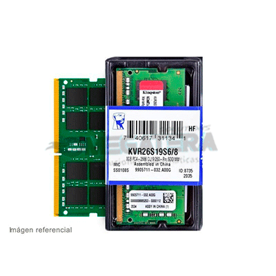 MEMORIA RAM, KINGSTON, SO-DIMM, DDR4, 8GB, 2666MHZ