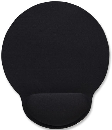 434362 Mouse Pad con Descansa Muñecas - el material de gel promueve la posición adecuada de la mano y la muñeca, Color negro