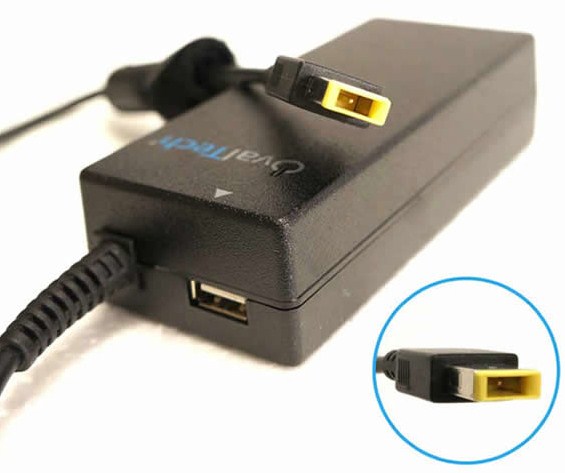 Adaptador de corriente OVALTECH Negro - Batería, Lenovo 20V 4.5A CUADRADA