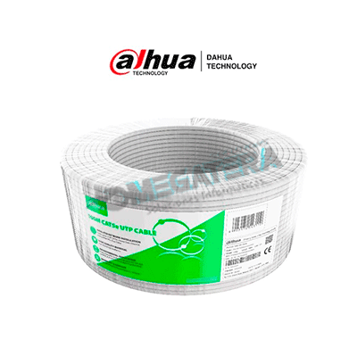 BOBINA UTP, 100MTS, DAHUA, CAT 5E, INTERIOR, BLANCO
