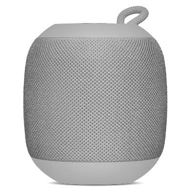 BOCINA BLUETOOTH - INALAMBRICA, RECARGABLE, STEREO C/RADIO FM, LECTOR USB, MICRO USB, 3.5 MM, REDONDA, PORTATIL, ANTIDESLIZANTE, GRIS, BROBOTIX 263052