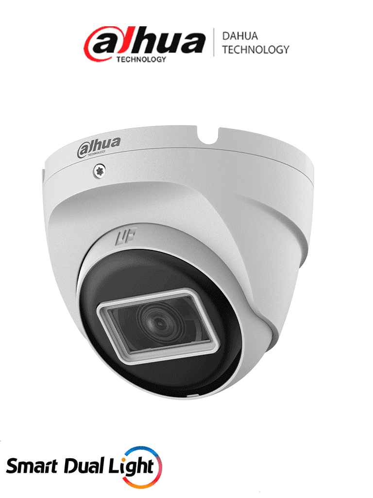 DAHUA HAC-T2A21N-U-IL-A- Cámara Domo de 2 Megapixeles/ HDCVI X Plus/ Lente de 2.8 mm con Apertura Hasta 100°/ Iluminación Inteligente Hasta 30Mts con IR + 20Mts Luz Calida/ Con Micrófono Incorporado/ Para Exterior IP67/ Metal #OD #CD #COD