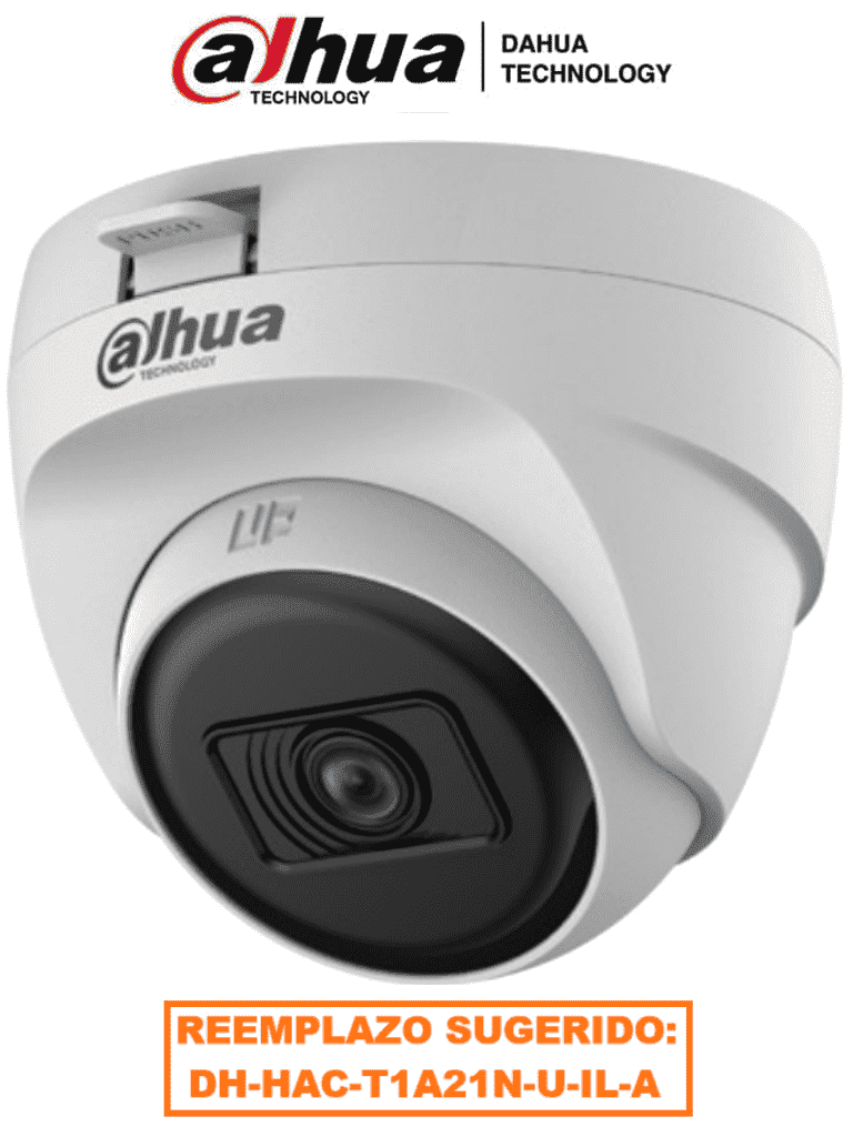 DAHUA HAC-T1A21N-U-28 - Cámara Domo de 2 Megapixeles/ Lente 2.8 mm / 100 Grados de Apertura/ Smart ir 25 Mts/ Uso Interior/ CVI/TVI/AHD/CBVS/ #DAHQ1M #VFL #1CM#VolDH