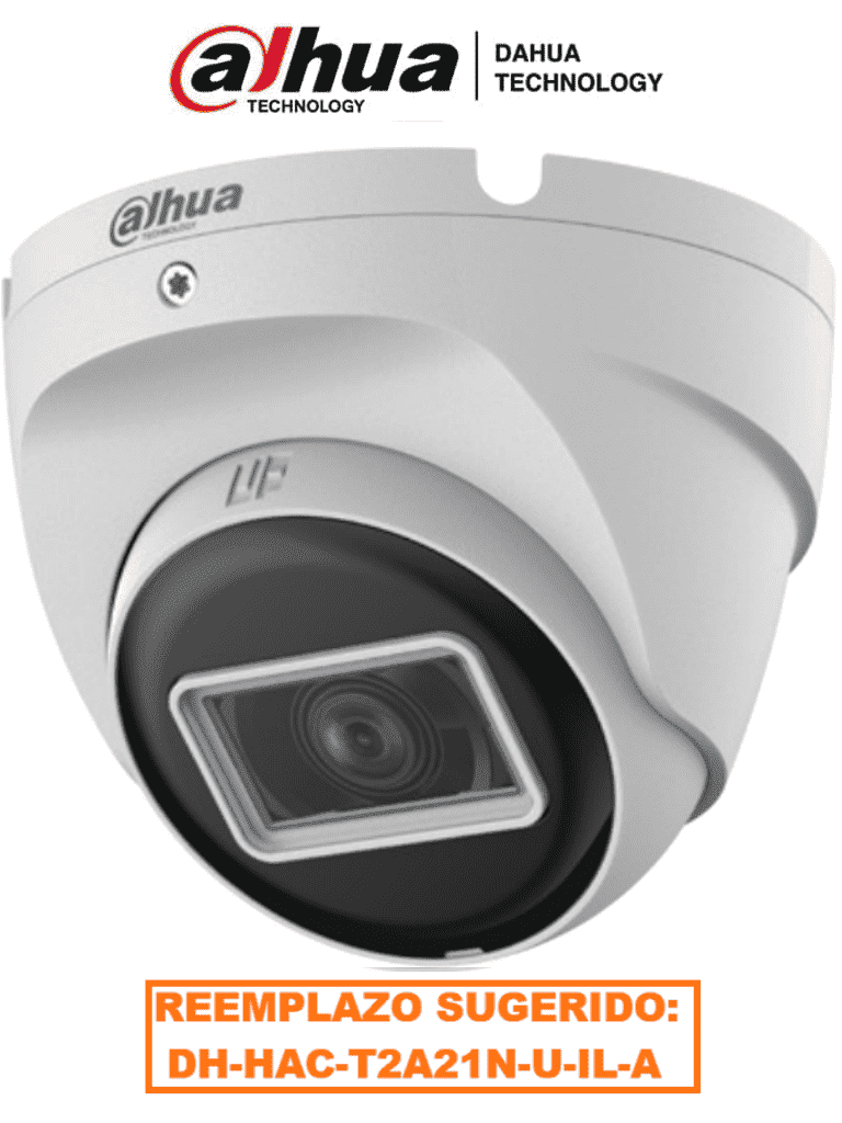 DAHUA HAC-T2A21N-U-28 - Camara Domo de 2 Megapixeles/ 1080p/ Lente 2.8 mm/ 100 Grados de Apertura/ IR de 30 Metros/ Metalica/ IP67 /  Soporta: CVI/TVI/AHD/CVBS/ #VolDH #DAHQ1M #VFL