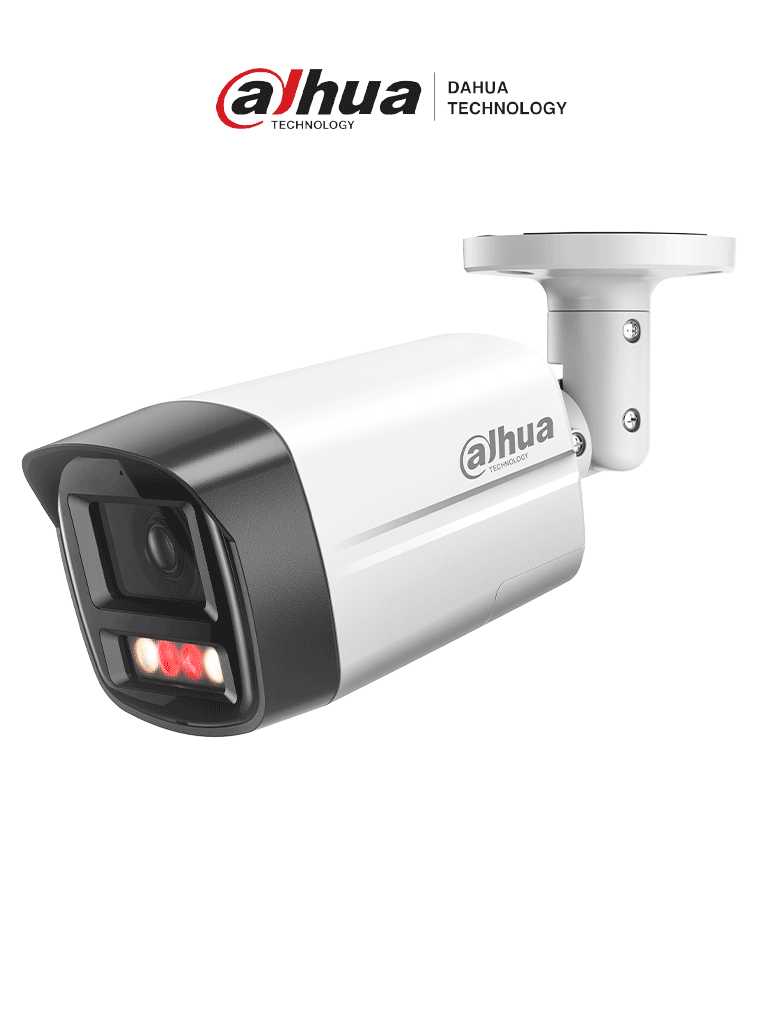 DAHUA IPC-HFW2549TL-S-PV-Cámara Bullet IP de 5MP con Smart Dual Iluminación y disuasión activa para máxima seguridad. Cuenta con SMD Plus, protección perimetral, micrófono y bocina integrados. Resistente al clima con certificaciónIP67 #MCI1 #LDM #SED