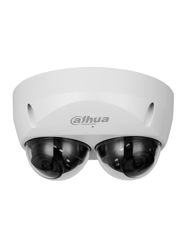 DAHUA IPC-HDBW5441F-AS-E2 Cámara IP Domo de 4 MP con lente de 2.8mm y ángulo de 95°, ideal para multivisión. Ofrece IR de 30m, tecnología WizMind, detección facial, protección perimetral, Starlight, PoE, WDR, H.265+, IP67, IK10, micrófono y E/S de alarma.