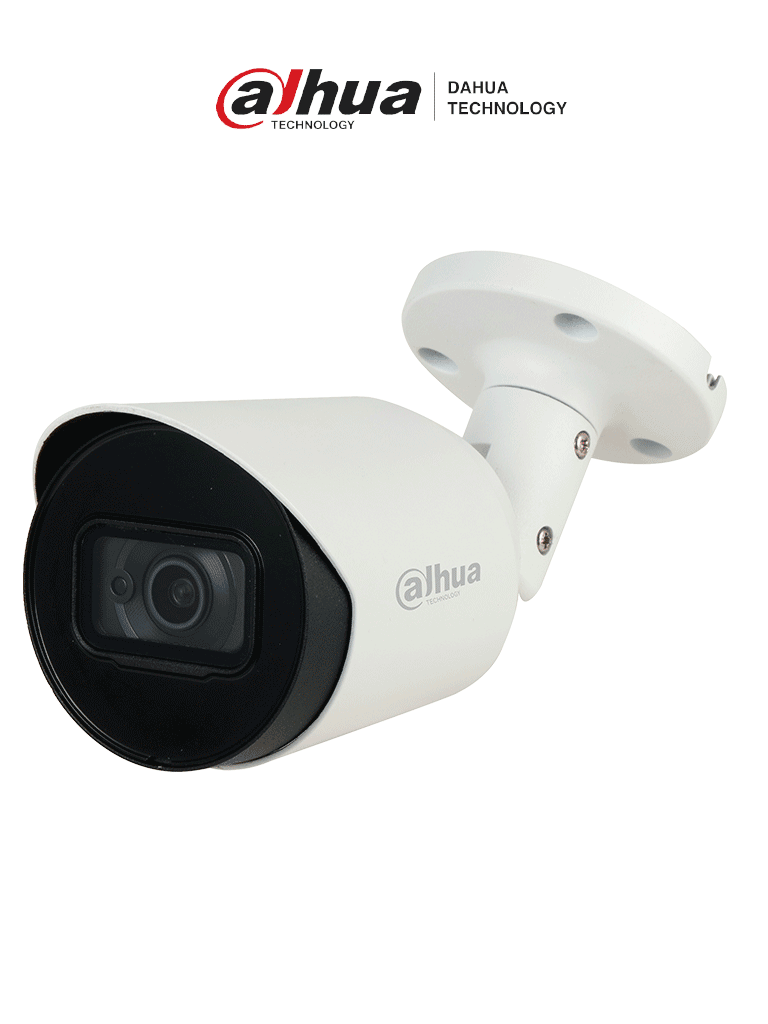 DAHUA HAC-HFW1801T - Camara Bullet 4k Metalica/ 8 Megapixeles/ Lente de 2.8 mm/ 106 Grados de Apertura/ IR de 30 Metros/ WDR Real/ Metalica/ Soporta: CVI/TVI/AHD/CVBS/