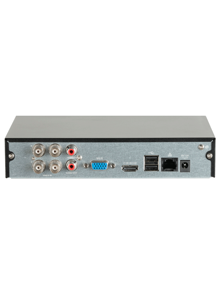 DAHUA XVR1B04H-I - DVR de 4 canales 5MP Lite con WizSense y H.265+. Soporta 4 canales + 2 IP, o hasta 6 canales IP. Con SMD Plus y búsqueda inteligente de humanos y vehículos. 1 puerto SATA de hasta 6TB. #HDCVI9.0 #5MP#VolDH