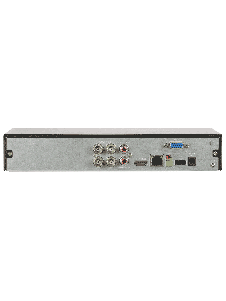 DAHUA XVR5104HS-I3 - DVR de 5MP Lite con WizSense. Soporta 4 canales + 2 IP o hasta 6 canales IP. Reconocimiento facial y protección perimetral en 1 canal, incluye SDM Plus, codificación H.265+, y funciones para IoT & POS. 1 puerto SATA #HDCVI9.0 #5MP