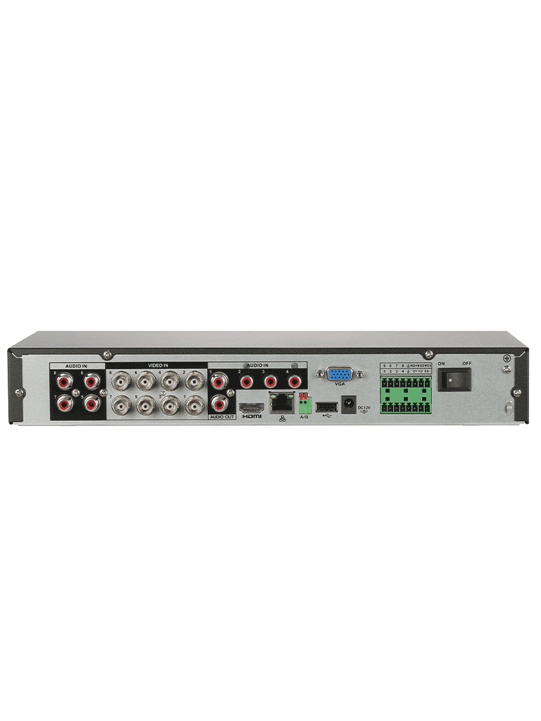 DAHUA XVR5108HE-I3 - DVR de 8 Canales 5 Megapixeles Lite/ WizSense/ H.265+/ 8 Canales +4 IP/ Hasta 12 Ch IP/ 1 Canal de Reconocimiento Facial/ SMD Plus/ Protección Perimetral/ 1 Puerto SATA/ 8&3 E&S de Alarmas/ 8 Entradas de Audio/ IoT&POS/ #VolDH