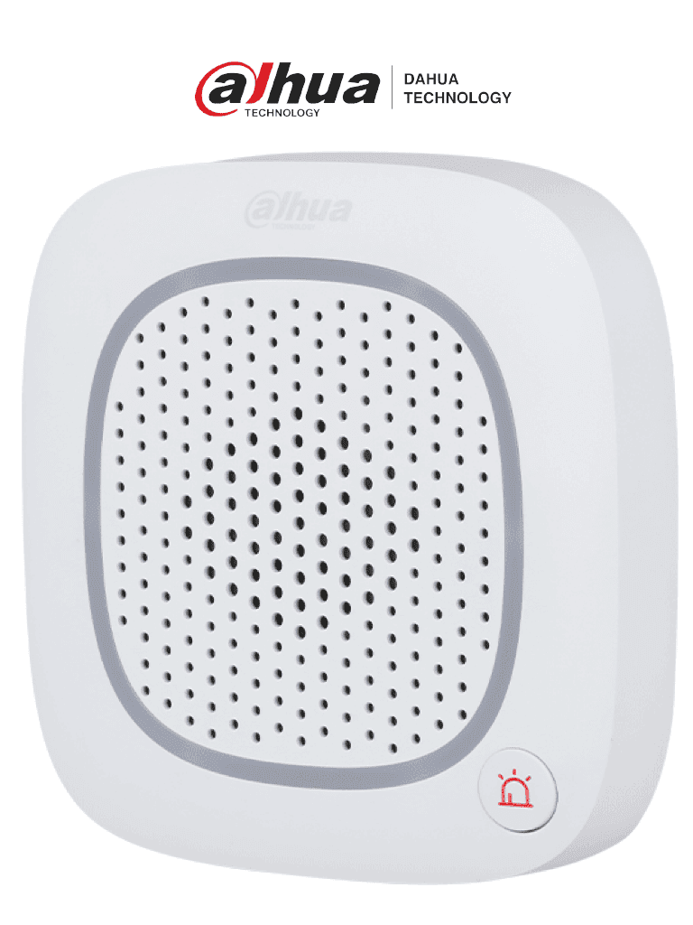DAHUA DHI-ARA14-W2- Sirena intercom inalámbrica con audio bidireccional y múltiples sonidos (fuego, intrusión, pánico, médica y más), Compatible únicamente con HUB 2, Soporta botón de pánico para mayor seguridad y control.