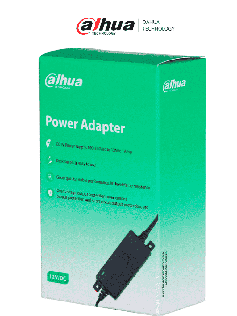 DAHUA DH-PFM325D-1210US - Fuente de Poder Regulada de 12 Vcc 1 Amper. Ideal para cámaras de CCTV, con protección térmica avanzada y LED indicador de funcionamiento, garantiza un rendimiento estable y seguro.