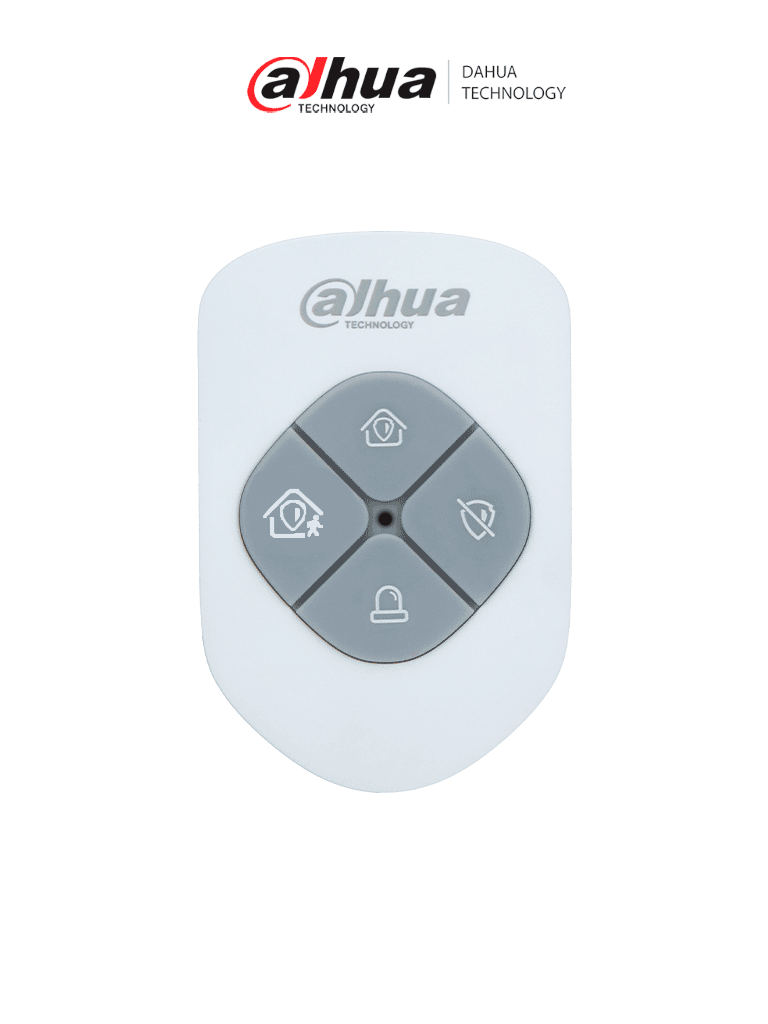 DAHUA DHI-ARA24-W2 - Control Remoto Tipo Llavero de 4 Botones / Armado - Desarmado - En Casa - Emergencia / Función de Salto de Frecuencia / Led Indicador de Estado Color Rojo o Verde /