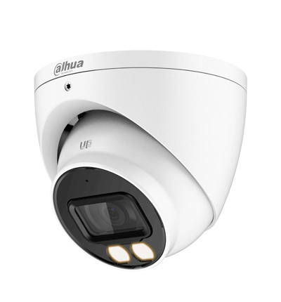 DAHUA HAC-HDW1200T-IL-A - Camara Domo de 2 Megapixeles/ Iluminador Dual Inteligente + Full Color/  Lente de 2.8 mm/ 102 Grados de Apertura/ Microfono Integrado/ 40 Metros de Iluminacion IR y Visible/ dWDR/ IP67/ Super Adapt/