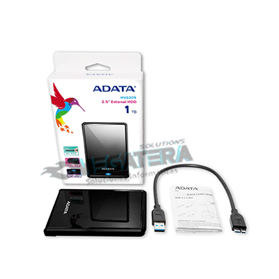 DISCO EXTERNO ADATA, AHV620S-1TU3-CBK, COLOR NEGRO, 1TB