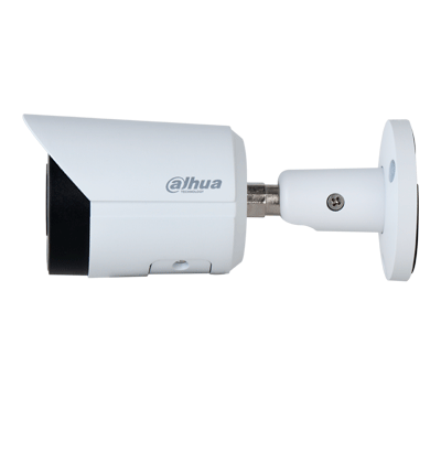 DAHUA IPC-HFW2449S-S-IL - Camara Bullet IP 4 Megapixeles/ Iluminador Dual Inteligente+Full Color/ WizSense/ Lente de 2.8mm/ 95 Grados/ Microfono Integrado/ 30 Mts de IR y Luz Visible/ Metal/ Ranura MicroSD/ WDR 120dB/ SMD Plus/ PoE #FULLC #IMD