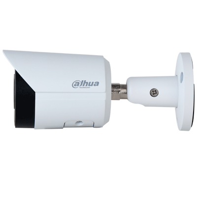 DAHUA IPC-HFW2449S-S-IL - Camara Bullet IP 4 Megapixeles/ Iluminador Dual Inteligente+Full Color/ WizSense/ Lente de 2.8mm/ 95 Grados/ Microfono Integrado/ 30 Mts de IR y Luz Visible/ Metal/ Ranura MicroSD/ WDR 120dB/ SMD Plus/ PoE #FULLC #IMD