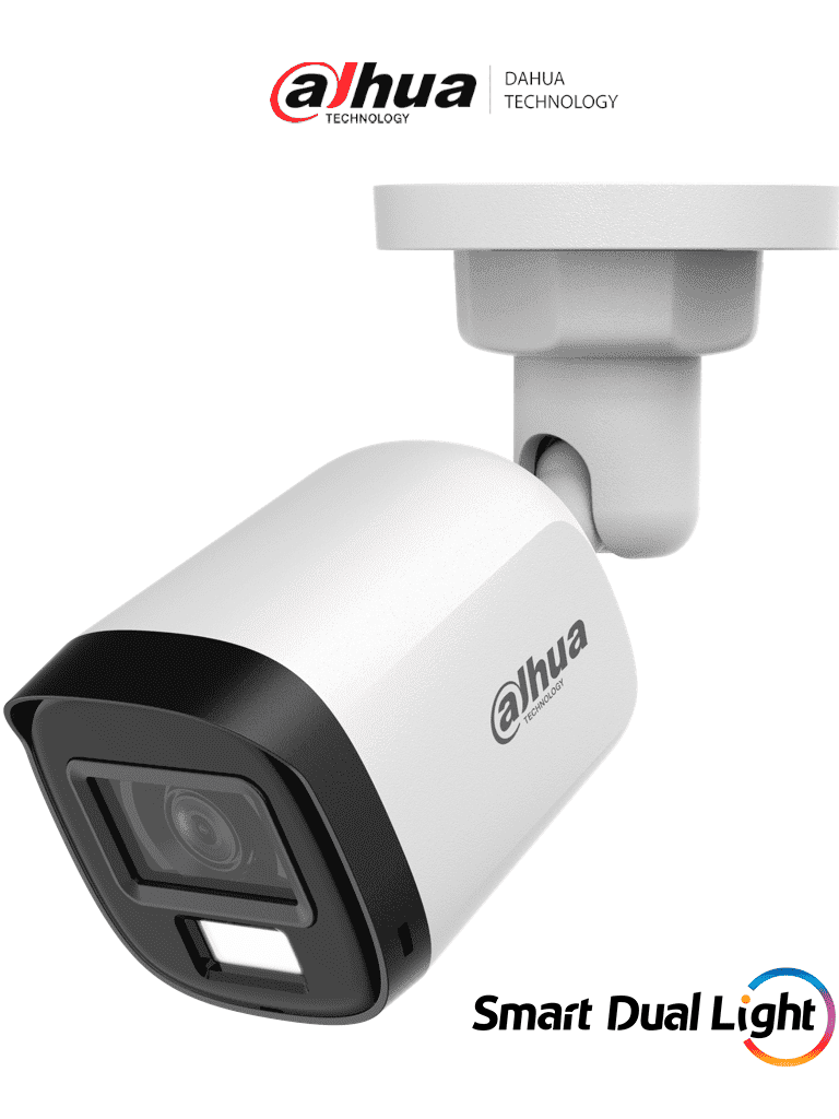 DAHUA DH-HAC-B2A21N-U-IL-A- Cámara Bullet de 2 Megapíxeles/ HDCVI X Plus/ Lente de 2.8 mm Apertura de Hasta 100°/ Micrófono Integrado/ Iluminador Dual Inteligente de Hasta 30Mts de IR y 20Mts Luz Calida/ Para Exterior IP67/ Metálica/ #LoNuevo #OD #CD