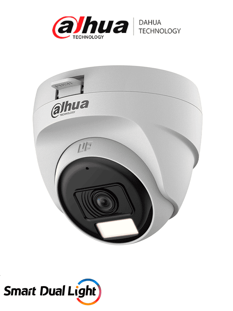 DAHUA DH-HAC-T1A51N-U-IL-A- Cámara Domo 5 Megapixeles/ HDCVI X Plus/ Lente 2.8 mm Apertura Hasta 106°/ Iluminación Dual Inteligente/ Micrófono Incorporado/ Iluminación Hasta 25Mts IR + 20Mts Luz Calida/ Plástico/ Ideal para Interior/ #LoNuevo #OD