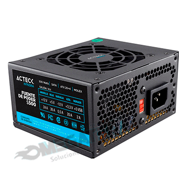 FUENTE DE PODER SLIM, FS500 BLAZAR, ACTECK, 500W, ES-05002