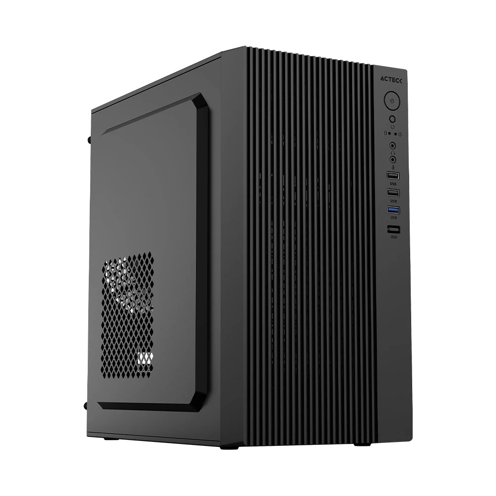 Gabinete Mini Torre Acteck ZENITH GI656 Factor: Micro Atx - Mini ITX, Puertos: 2 USB 2.0 1 USB 3.0  Puerto dual 3.5mm(audio y micrófono)