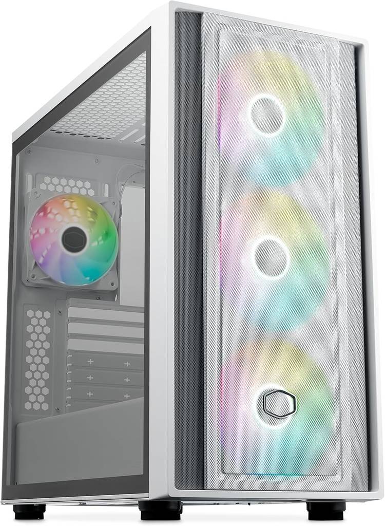 Gabinete Gaming Cooler Master MasterBox 600 ARGB (MB600-WGNN-S00) - Color Blanco