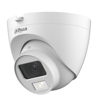 DAHUA HAC-HDW1500CLQ-IL-A - Camara Domo de 5 Megapixeles/ Iluminación Dual Inteligente + FullColor/ Lente de 2.8 mm/ 106 Grados de Apertura/ 20 Metros de IR y Luz Visible/ Microfono Integrado/ IP67/ Soporta: CVI/CVBS/AHD/TVI/