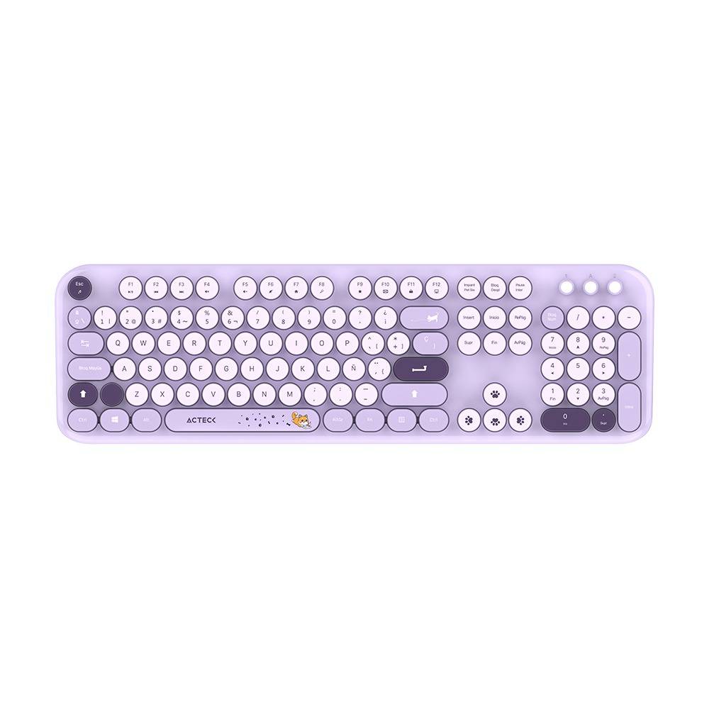 Kit Teclado y mouse Inalámbricos 2.4hz Creator Chic K-Colors MK485 Advanced Series Teclado Inalambrico Dongle 2.4Mhz - Rango 10m, 105 teclas