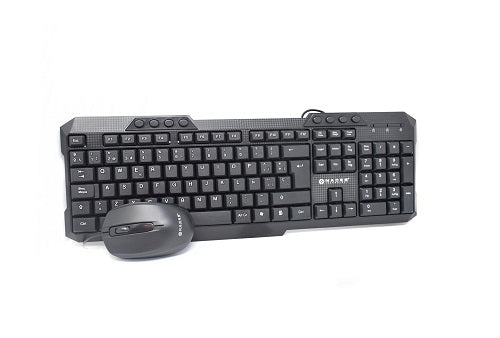 Kit Teclado y Mouse Naceb Technology NA-618 - Estándar, Negro