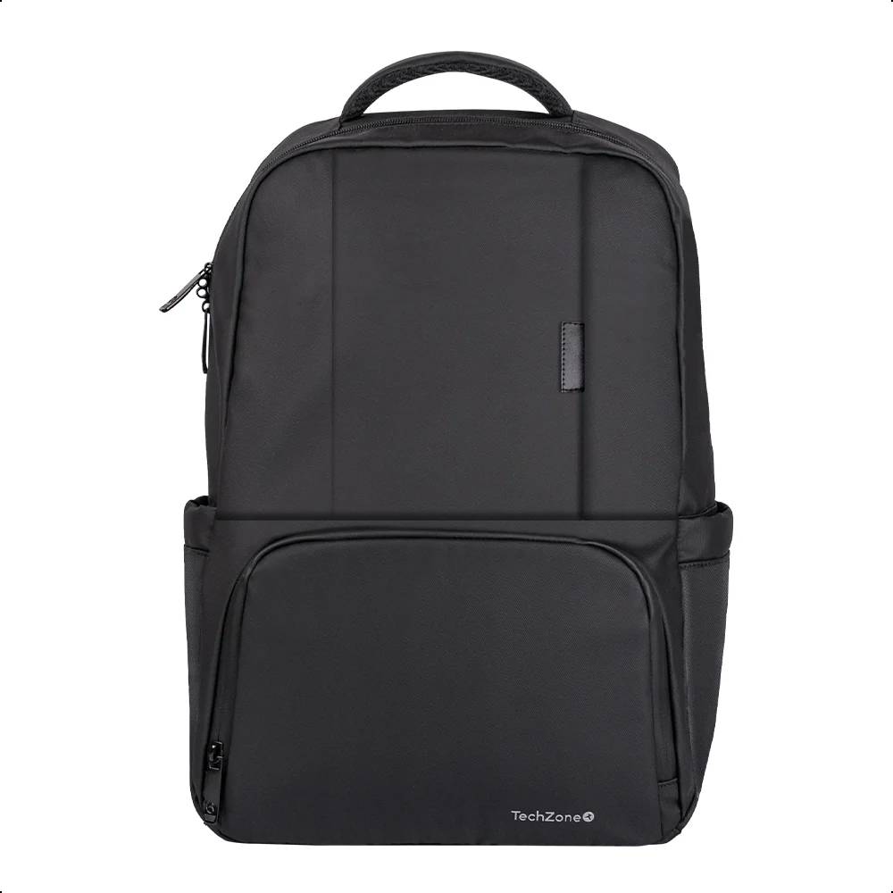 Backpack WANTED TZLBP05 TECHZONE de 16 Pulgadas color negro - múltiples compartimientos, garantía limitada de por vida