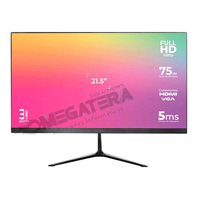 MONITOR ACTECK, AC-933858, 21.5 PULGADAS, VGA - HDMI, NEGRO