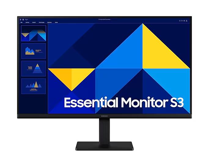 MONITOR SAMSUNG 27 PULGADAS - ESSENTIAL S3, S30GD, IPS, FHD, PLANO, 100Hz, 5ms, LS27D300GALXZX