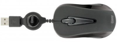 Mini Mouse Óptico Retráctil (Negro) Easy Line -