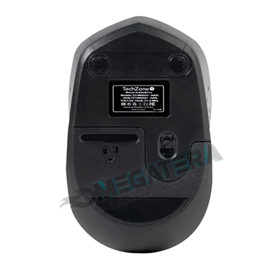 MOUSE INALAMBRICO, TECHZONE, ERGONOMIC, COLOR PLATA, NANOUSB